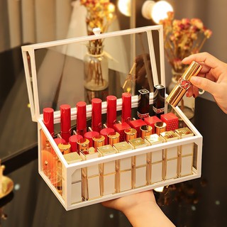 Khay đựng son hoặc mỹ phẩm 32 ngăn chất liệu mica chắc chắn, đẹp, bền