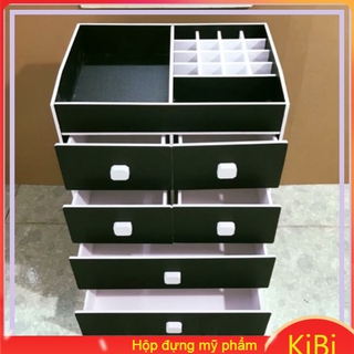 Tủ Mỹ Phẩm 5 Tầng Đen, Khay đựng son, kệ đựng nước hoa, đồ lặt vặt
