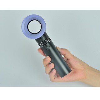 Quạt không cánh Bladeless Fan cầm tay mini mát không có lá tiện dụng - Quạt mini có sạc USB điều chỉnh 3 mức gió