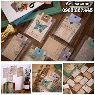 Giấy họa tiết mini trang trí Scrapbook, album, thiệp (6cm x 9cm)... - Set 10 tờ