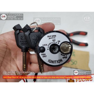 ổ khóa 8 cạnh EX150 Vương niệm - nắp như zin chống trộm xe máy