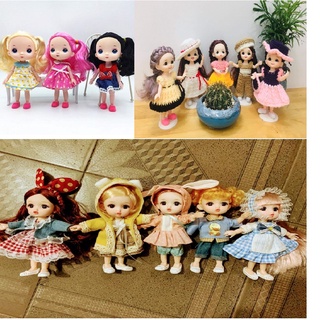[Đủ mẫu] Búp Bê  Barbie Dressup Doll 12 Khớp 15 cm - BJD 1/8 Mắt 3D Nude Mini Dolls 2020  (Tặng áo + giày ngẫu nhiên)