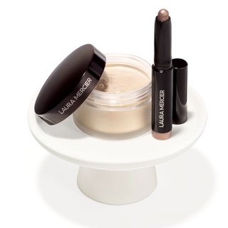 Set phấn phủ và phấn mắt mini Laura Mercier