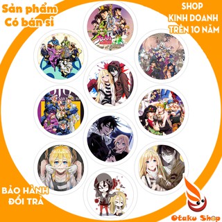 <20/640 MẪU> Huy hiệu anime Jojo Blizzard Adventure,Identity V,Fire Force,Satsuriku no Tenshi