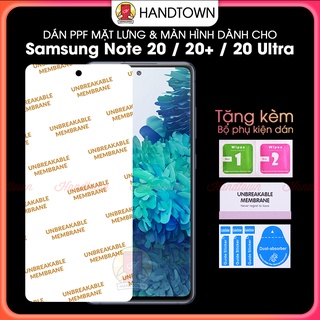 Miếng Dán Màn Hình PPF Samsung Galaxy Note 20 Note 20 5G Note 20 Ultra Note 20 Ultra 5G Kính Cường Lực Dẻo Trong Suốt