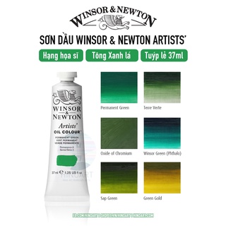 Tông xanh lá màu sơn dầu hạng họa sĩ Winsor &amp; Newton - tuýp 37ml