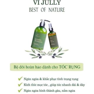 ( Tặng Ví )  Combo Dầu Gội Bưởi vs Tinh Dầu Bưởi ViJully Hạn Chế Rụng Tóc  Hỗ Trợ Mọc Tóc