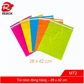 Túi niêm phong 42x28 - 100 túi tự dính chống bóc xanh-cam-hồng-vàng-xanh cốm