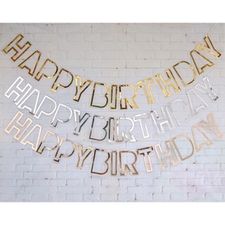 Dây treo happy birthday rỗng ép kim CNC cao cấp