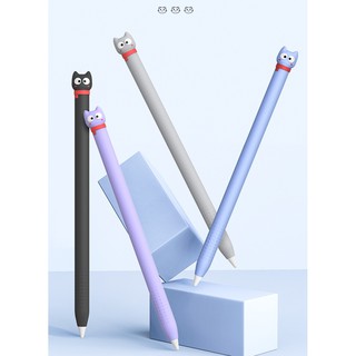 Vỏ Ốp silicon bọc bút dành cho Apple Pencil 1 Pencil 2 Mèo Quàng Khăn