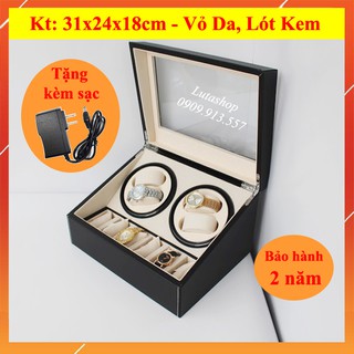 Hộp Lắc Đồng Hồ Cơ Automatic 2 4 Xoay Giá Rẻ, 6 Trưng Bày Da Pu, Cá Sấu, Gỗ Cao Cấp Chính Hãng