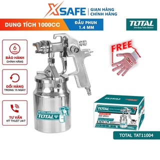 Bình phun sơn khí nén TOTAL TAT11004 đầu phun tiêu chuẩn 1.4mm, chiều rộng bình 180-250mm dung tích 1000cc, sơn nền bóng