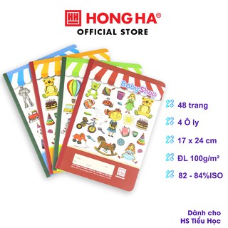 Vở 4 ô ly 48 trang Hồng Hà Baby Shop 0518