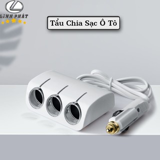 [Mã LIFEAUMAY giảm 10% tối đa 30k đơn 150k] Bộ Tẩu Chia Sạc Oto - Chia 3 Cổng Tẩu Và 2 Cổng USB,Ver1