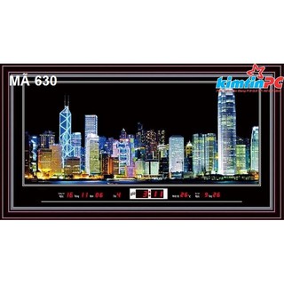 Lịch vạn niên – Tranh đèn (chớp) – Đồng hồ - Khổ 55x100cm - mã 630