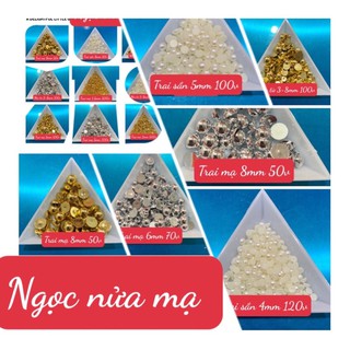 Trai nhựa mạ màu vàng, bạc, trai sần