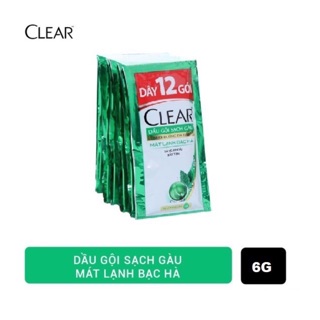 Dầu Gội CLEAR Mát Lạnh Bạc Hà Dây 6g x 10 gói