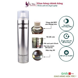 gôm xịt tóc Butterfly Shadow keo xịt giữ nếp tóc Butterfly Shadow gôm xịt tóc nữ 320ml - 600ml, Mỹ phẩm tóc yến nhi