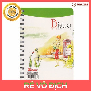 [Mã LIFEBOOK2 giảm 10% đơn 0Đ] Combo 2 cuốn sổ lò xo dọc Bistro A6- 200 trang ( 2836)