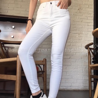 Quần Jeans skinny trắng trơn nữ 20DECEMBERJEANS mã 754