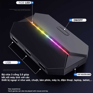 Bộ Chuyển Đổi FREEWOLF G6 hỗ trợ chơi game PUBG Mobile cho Android, IOS, iPad như PC - VL