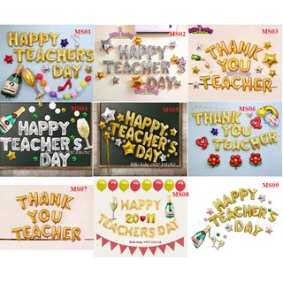 Sét bóng Happy teacher's day trang trí ngày nhà giáo Việt Nam 20/11