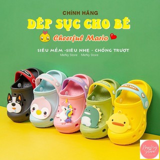 Dép sục cho bé, dép cross tập đi siêu nhẹ bé trai bé gái chính hãng Cheerful Mario ngộ nghĩnh, đáng yêu CJ-9966