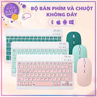 Bàn phím Bluetooth không dây mini dùng cho laptop máy tính bảng TẶNG chuột không hàng mới(chọn màu)