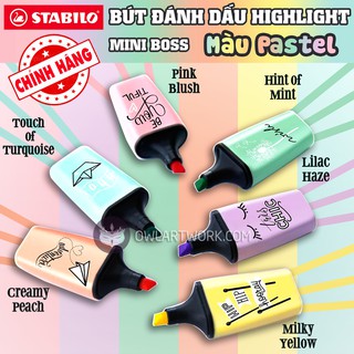 [CHÍNH HÃNG] Bút Dạ Đánh Dấu Stabilo Mini Boss Highlighter - 6 màu Pastel (Made In Germany)