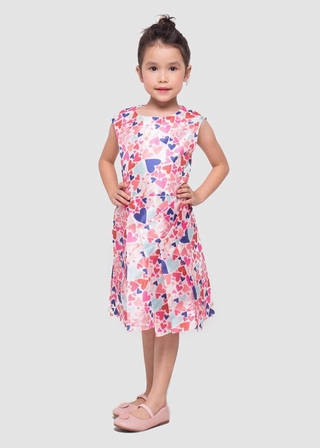 Đầm xếp li 3d hồng bé gái thời trang Jadiny