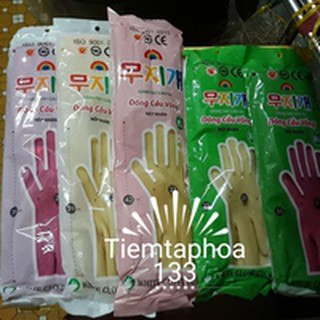 Găng tay cao su size M L đàn hồi tốt an toàn hạn chế trơn trượt chống thấm nước khi rửa đồ giặt giũ lau dọn nhà cửa