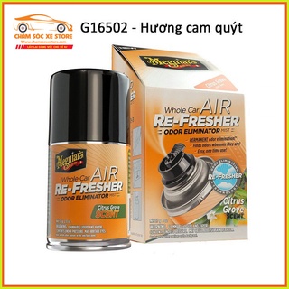 Xịt Khử Mùi Diệt Khuẩn Nội Thất Xe Hơi Meguiar's - Hương Cam Quýt - Citrus Grove Scent - G16502 chamsocxestore