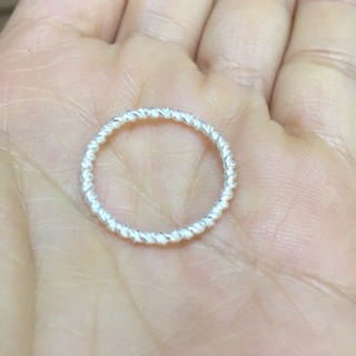 Nhẫn nữ kiểu bi xoắn bạc ta đẹp