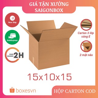 [GIÁ TẬN XƯỞNG] Combo 50 hộp giấy carton size 15x10x15 cm để đóng gói hàng hóa