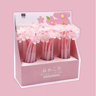Bút hoa anh đào silicone D195 bút hoạt hình bút dễ thương bút kute viết gel