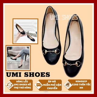 [NOWSHIP] Giày búp bê nữ hài bệt mũi tròn đế bệt đơn giản nhẹ nhàng công sở bale màu đen mới xinh công sở êm da mềm