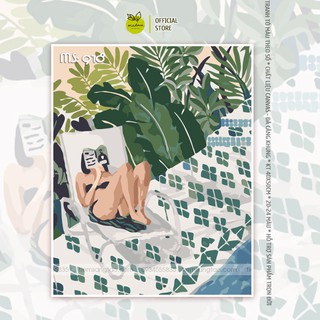 Tranh sơn dầu số hóa tự tô Phút thư giãn 918