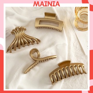 [Sẵn Hàng] 5 Mẫu Kẹp Tóc Càng Cua Nhựa Màu Đồng Phong Cách Hàn Quốc Sang Chảnh Mainia Shop