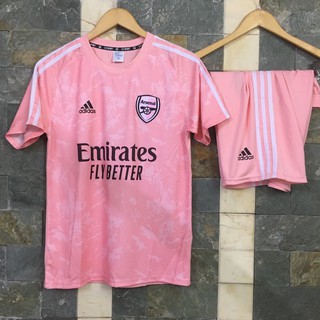 Bộ quần áo bóng đá Arsenal Hồng FLG thun mè cao cấp