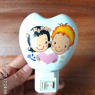 Đèn ngủ bằng sứ xông tinh dầu mini