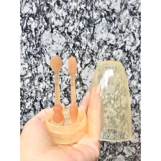 [SĂN SALE] Bộ bàn chải đánh răng + rơ lưới Silicon cho bé 0 - 18 tháng