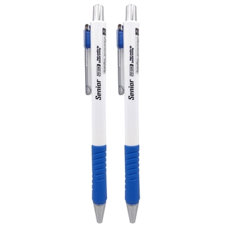 Vỉ 2 Bút Bi 0.7 mm Senior Flexoffice FO-026 - Thân Xanh - Mực Xanh