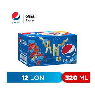 Thùng 12 Lon Nước Ngọt Có Gaz Pepsi (320ml/lon) - Phiên Bản Tết