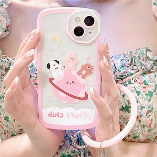 Ốp lưng iphone Ốp Điện Thoại Silicon Hình Hoa/Hành Tinh Có Vòng Bảo Vệ Lens Cho iPhone 13 14proPromax 8P X XR Xs Promax Dinuo case