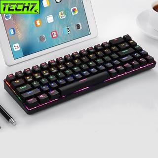 - Bàn Phím Cơ không dây mini Đa kết nối RF68 Black Gaming cho máy tính