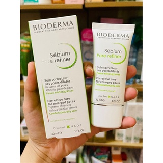 Kem Dưỡng Bioderma Sebium Pore Refiner, kem dưỡng ẩm màu xanh lá dành cho da dầu mụn