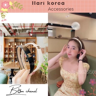 Bờm chan€l cài tóc, băng đô chan€l cài tóc xinh