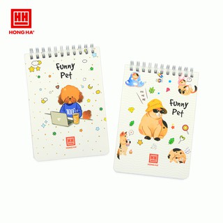 Sổ lò xo kẻ ngang Funny Pet A6 200 trang - Hồng Hà (4163)