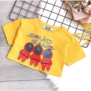 Áo crop top bé gái hiphop in hình Squid Game - Trang 25 Kids - AA009