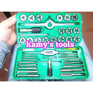 Bộ taro bàn ren 40 chi tiết SKC nhật bản (hộp nhựa) có tay quay ta rô tự động
